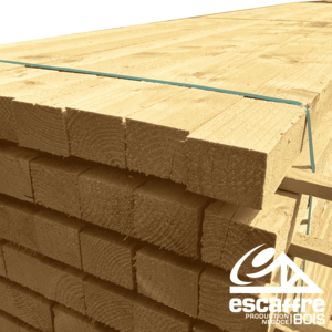 Chevron non raboté 4.00 ml x 8 x 11 cm - Epicéa - Normé C24 - traité classe 2